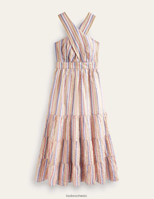 Boden Frauen Maxikleid mit metallischen Streifen VH86PT1261 Kleidung Metallic-Mehrstreifen