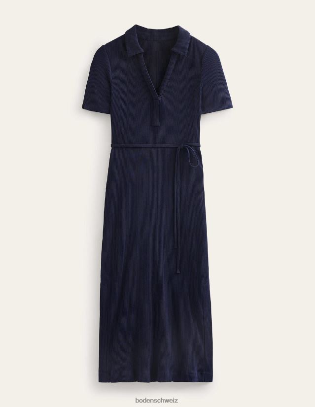 Boden Frauen Midi-Hemdkleid aus geripptem Jersey VH86PT55 Kleidung Marine