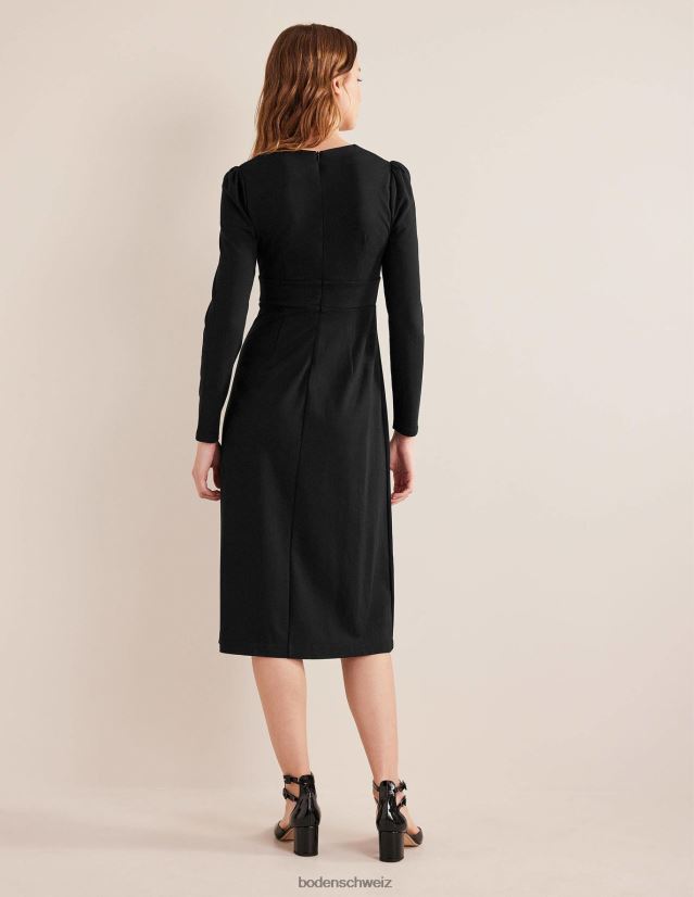 Boden Frauen Midi-Teekleid aus Kolumnen-Jersey VH86PT1585 Kleidung Schwarz