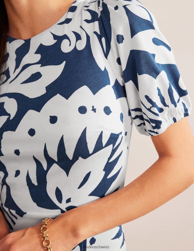 Boden Frauen Midikleid aus Jersey mit Rückendetail VH86PT968 Kleidung Saphir- und Eichenterrasse