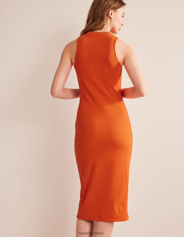 Boden Frauen Midikleid aus Racer-Ripp-Jersey VH86PT1296 Kleidung Kumquat