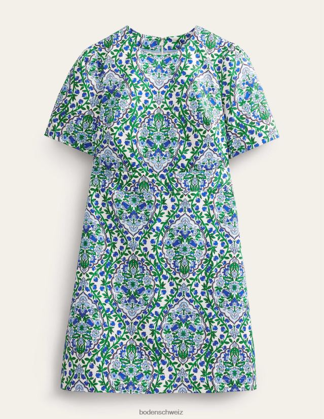 Boden Frauen Mini-Etuikleid aus Baumwolle VH86PT2111 Kleidung Leinsamen- und Weinterrasse