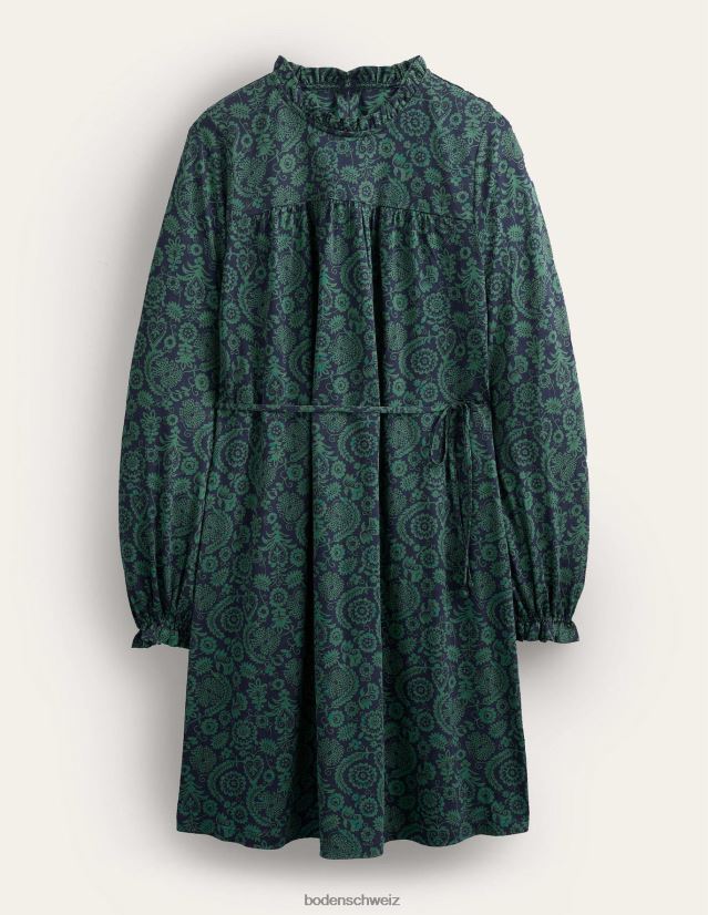 Boden Frauen Mini-Jerseykleid mit einfacher Passe VH86PT2118 Kleidung Saubohne und tropischer Charme