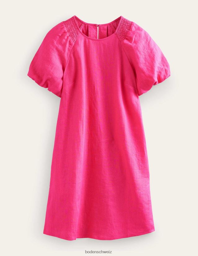 Boden Frauen Minikleid aus Leinen mit Ärmeldetail VH86PT74 Kleidung Festival-Rosa