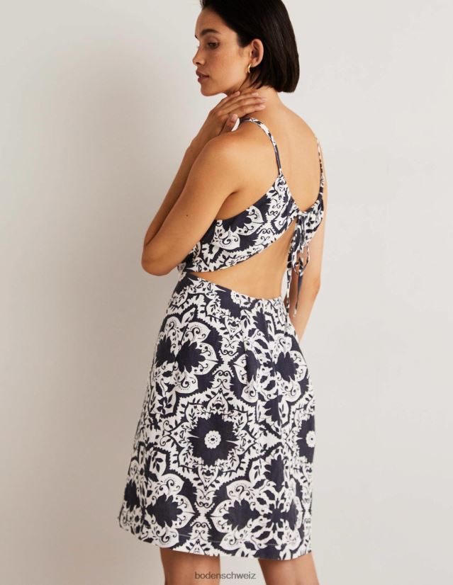 Boden Frauen Minikleid mit Rückendetail VH86PT1878 Kleidung Marine & Bloomsbury