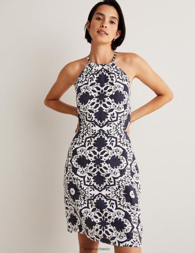 Boden Frauen Minikleid mit Rückendetail VH86PT1878 Kleidung Marine & Bloomsbury