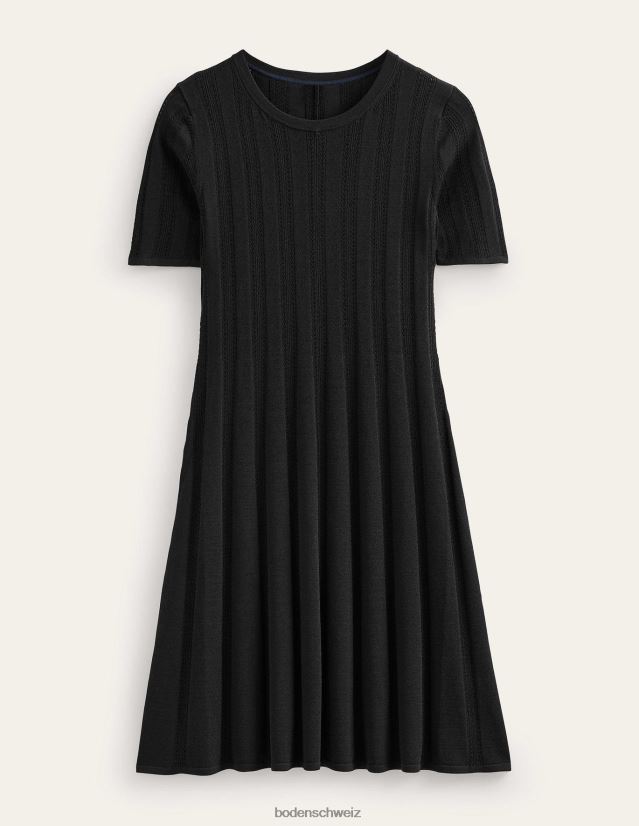 Boden Frauen Minikleid mit ausgestelltem Stich VH86PT1137 Kleidung Schwarz