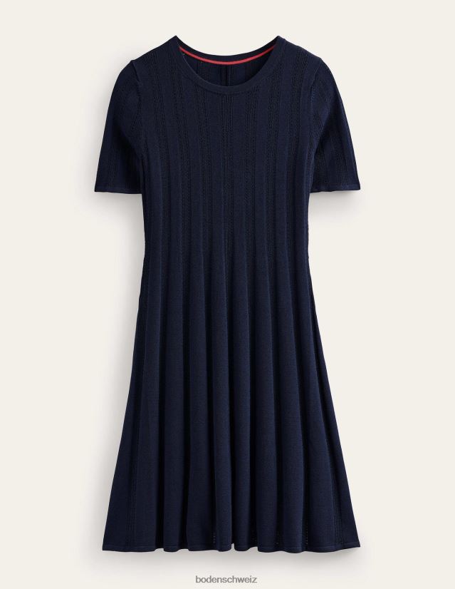 Boden Frauen Minikleid mit ausgestelltem Stich VH86PT964 Kleidung Marine