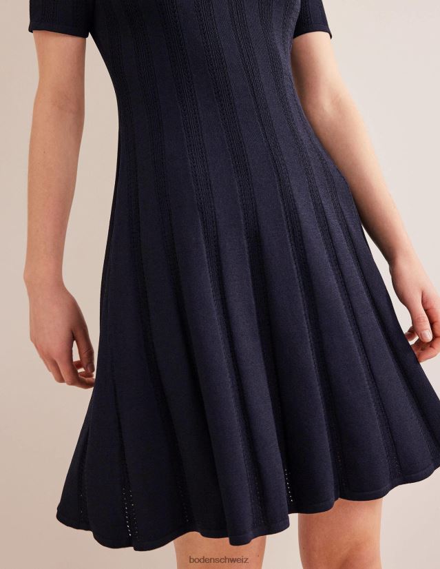 Boden Frauen Minikleid mit ausgestelltem Stich VH86PT964 Kleidung Marine