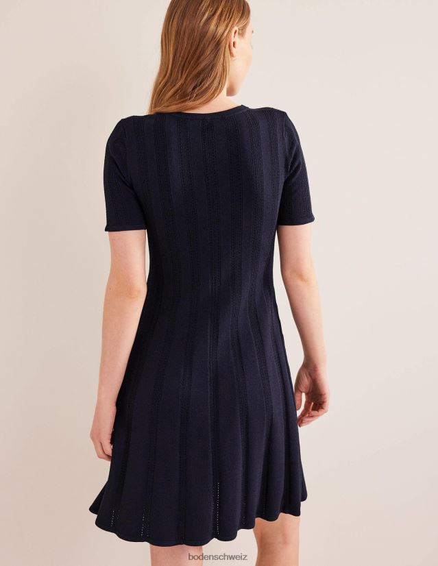 Boden Frauen Minikleid mit ausgestelltem Stich VH86PT964 Kleidung Marine