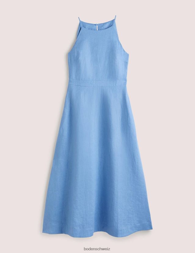 Boden Frauen Neckholder-Midikleid aus Leinen VH86PT66 Kleidung Rivierablau