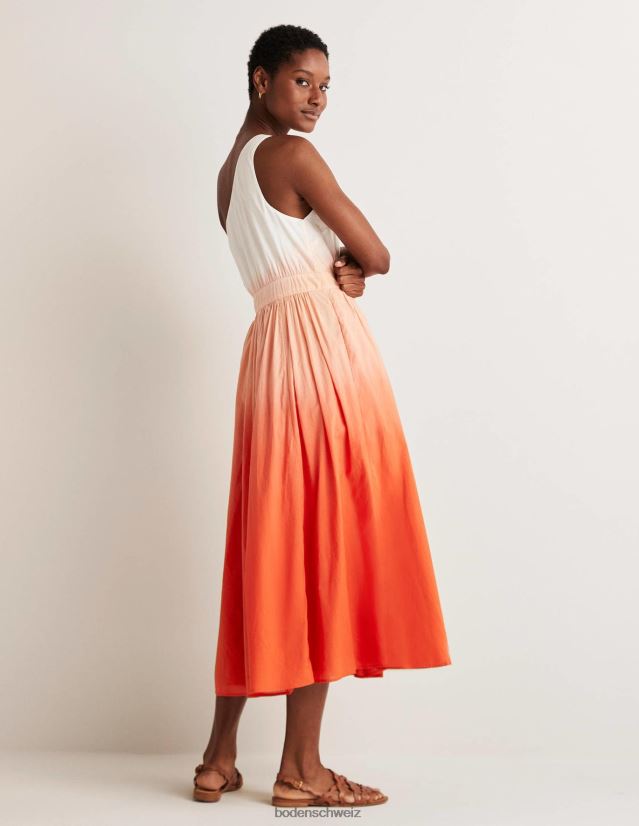 Boden Frauen One-Shoulder-Midikleid VH86PT1947 Kleidung Feuerwerkskörper-Dip-Dye