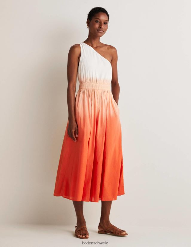 Boden Frauen One-Shoulder-Midikleid VH86PT1947 Kleidung Feuerwerkskörper-Dip-Dye