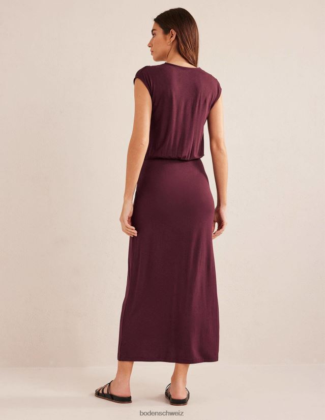 Boden Frauen Säulen-Maxikleid aus Jersey VH86PT2163 Kleidung dunkles Burgunderrot