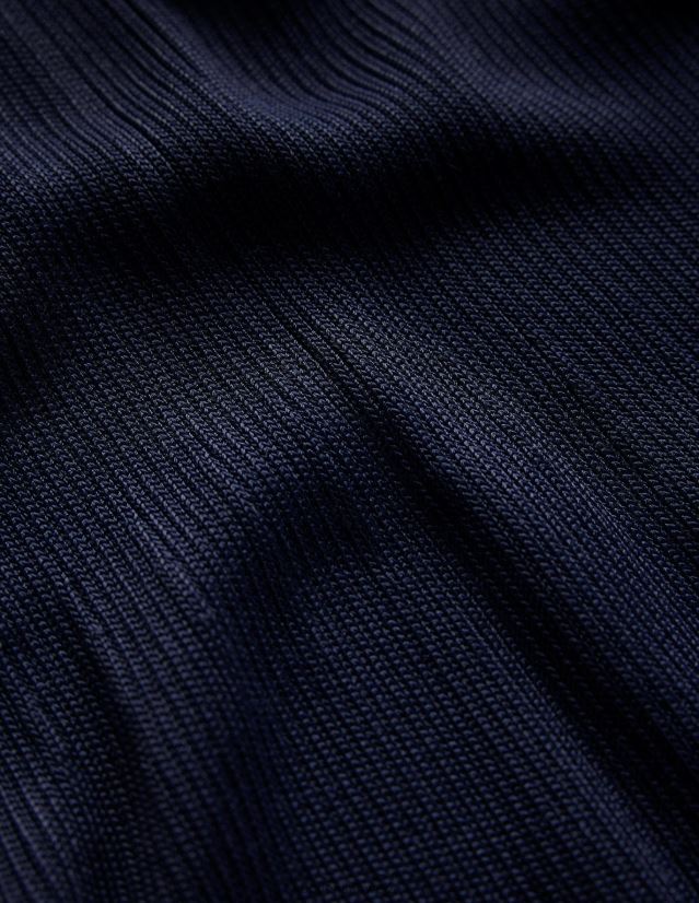 Boden Frauen Strick-Midikleid mit V-Ausschnitt VH86PT81 Kleidung Marine