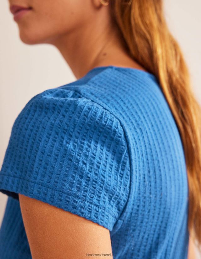 Boden Frauen Teekleid aus Seersucker-Jersey VH86PT2135 Kleidung Saphir
