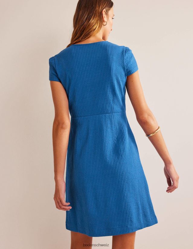 Boden Frauen Teekleid aus Seersucker-Jersey VH86PT2135 Kleidung Saphir