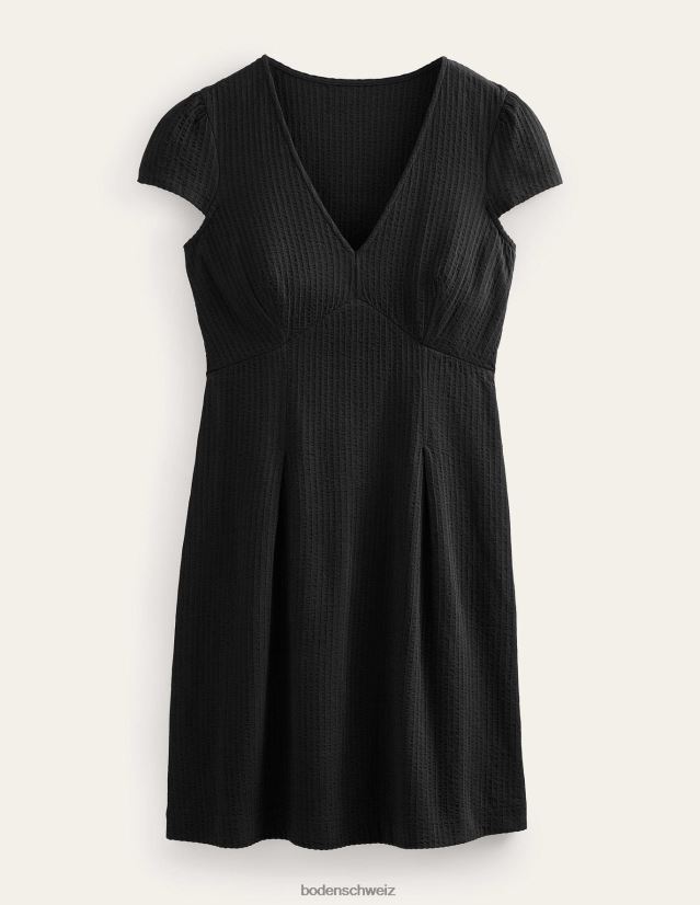 Boden Frauen Teekleid aus Seersucker-Jersey VH86PT2271 Kleidung Schwarz