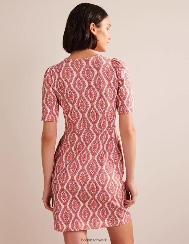 Boden Frauen Zoe Jerseykleid VH86PT5 Kleidung Amaryllis & botanischer Kranz