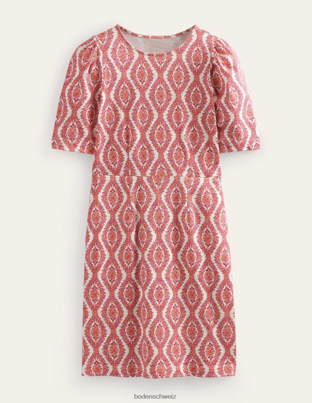 Boden Frauen Zoe Jerseykleid VH86PT5 Kleidung Amaryllis & botanischer Kranz