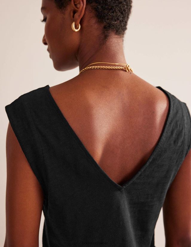 Boden Frauen Ärmelloses Jersey-Etuikleid VH86PT35 Kleidung Schwarz