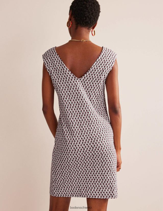 Boden Frauen Ärmelloses Jersey-Etuikleid VH86PT571 Kleidung Elfenbein- und Tulpenrouge