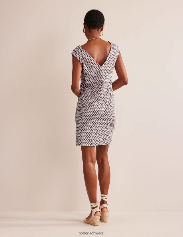 Boden Frauen Ärmelloses Jersey-Etuikleid VH86PT571 Kleidung Elfenbein- und Tulpenrouge