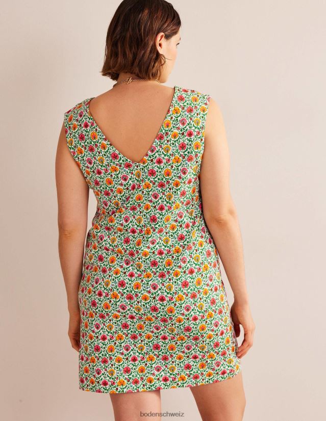 Boden Frauen Ärmelloses Jersey-Etuikleid VH86PT935 Kleidung grüne & bezaubernde Blüte