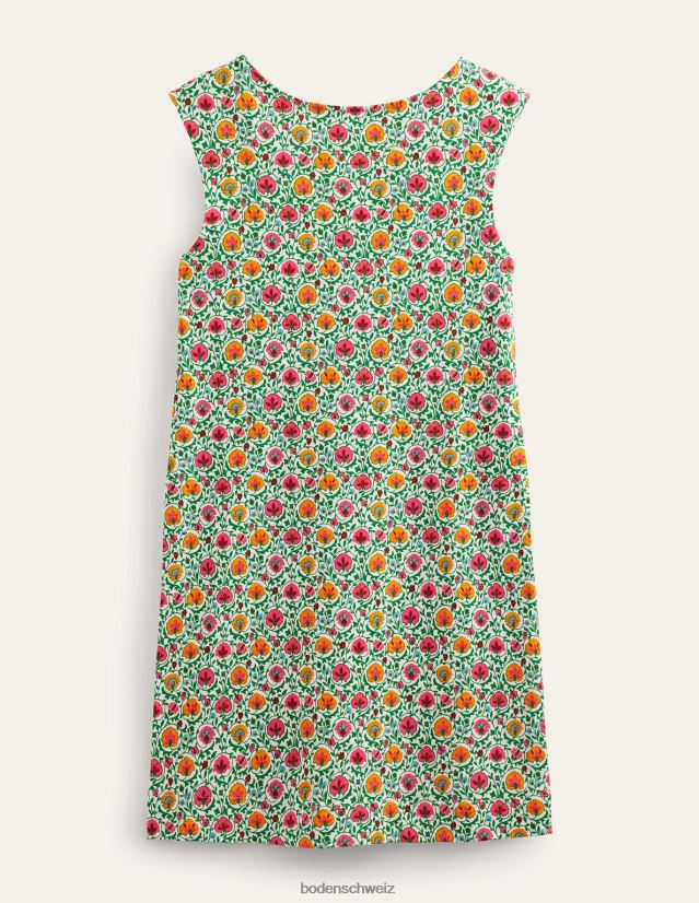 Boden Frauen Ärmelloses Jersey-Etuikleid VH86PT935 Kleidung grüne & bezaubernde Blüte
