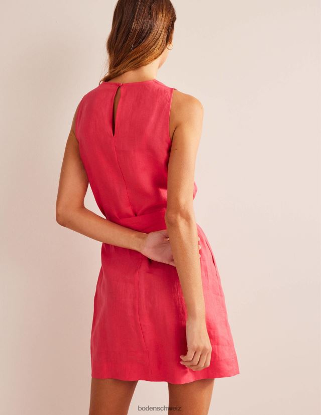 Boden Frauen ärmelloses Leinenkleid VH86PT25 Kleidung Koralle