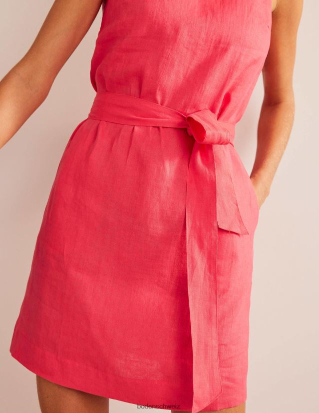 Boden Frauen ärmelloses Leinenkleid VH86PT25 Kleidung Koralle