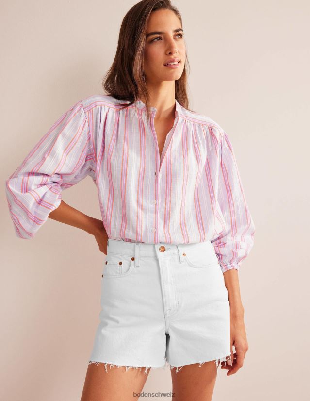 Boden Frauen A-Linien-Jeansshorts VH86PT611 Kleidung Weiß