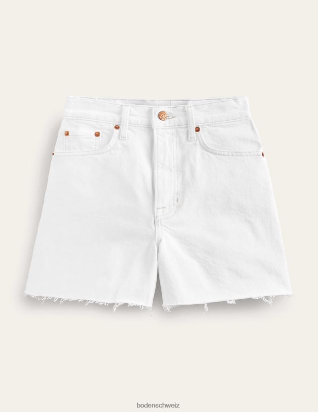 Boden Frauen A-Linien-Jeansshorts VH86PT611 Kleidung Weiß