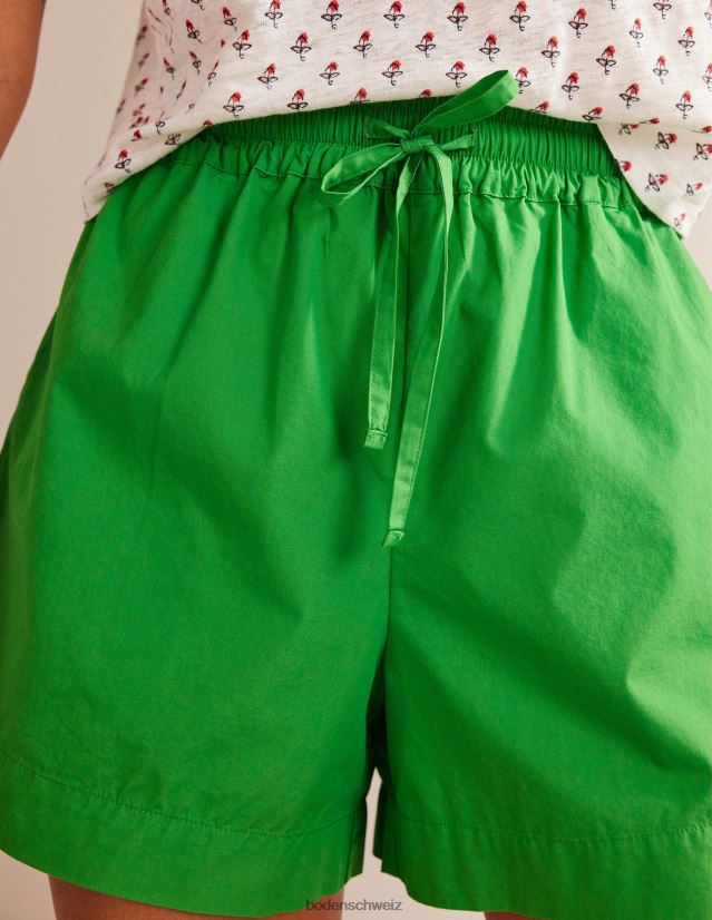 Boden Frauen Anziehshorts aus Baumwolle VH86PT606 Kleidung grüne Biene