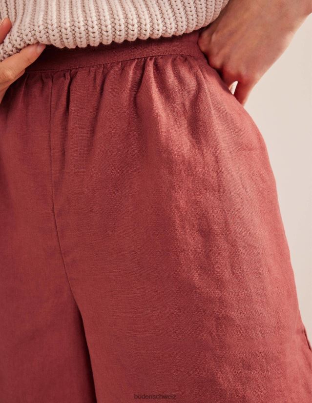 Boden Frauen Leinenshorts zum Überziehen VH86PT1455 Kleidung Fuchs