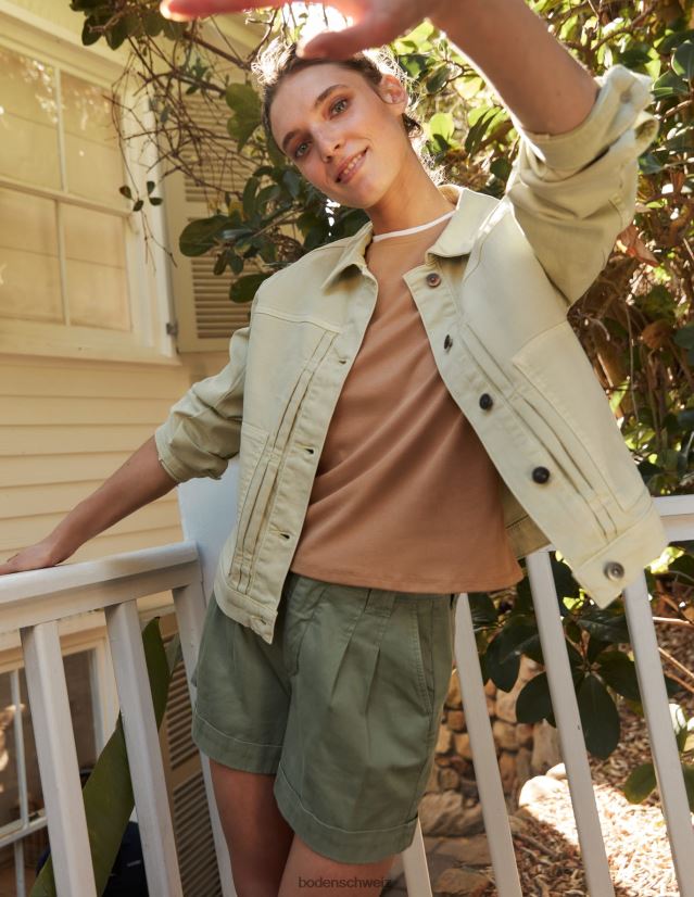 Boden Frauen lässige Baumwollshorts VH86PT1579 Kleidung Meeresspray