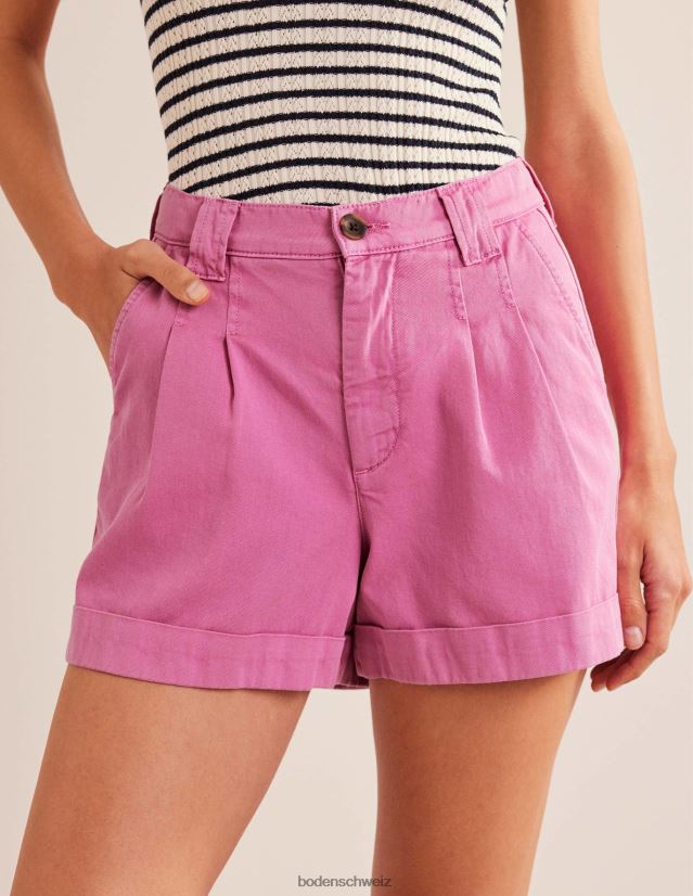 Boden Frauen lässige Baumwollshorts VH86PT1694 Kleidung Pflaumenblüte