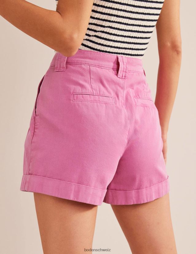 Boden Frauen lässige Baumwollshorts VH86PT1694 Kleidung Pflaumenblüte