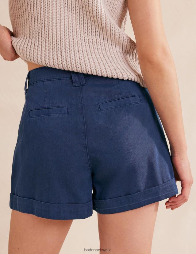 Boden Frauen lässige Baumwollshorts VH86PT2153 Kleidung Nachtblau