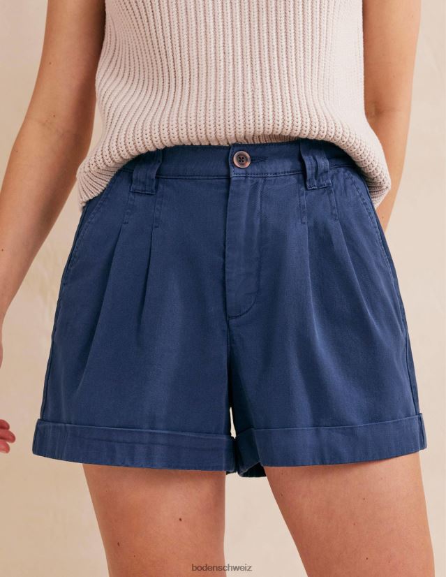 Boden Frauen lässige Baumwollshorts VH86PT2153 Kleidung Nachtblau