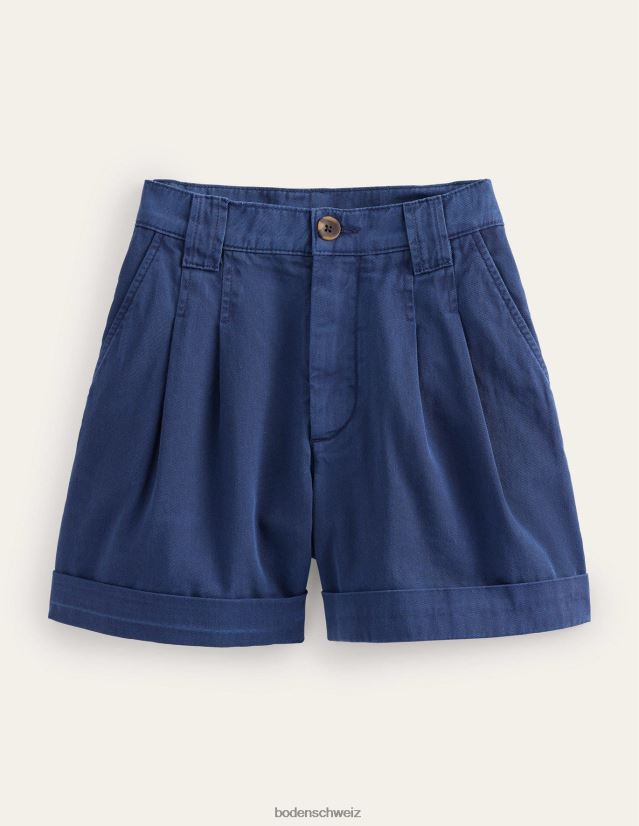 Boden Frauen lässige Baumwollshorts VH86PT2153 Kleidung Nachtblau