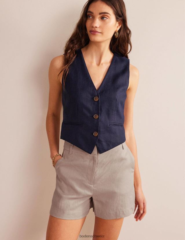 Boden Frauen maßgeschneiderte Leinenshorts VH86PT1564 Kleidung Seil