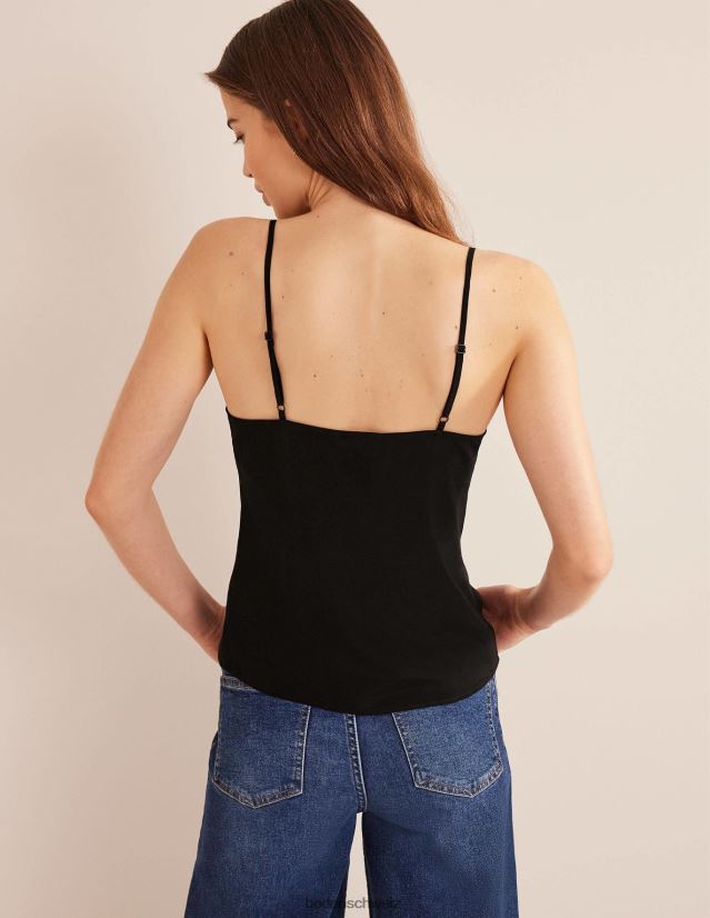 Boden Frauen Cami-Oberteil aus Seide VH86PT144 Kleidung Schwarz