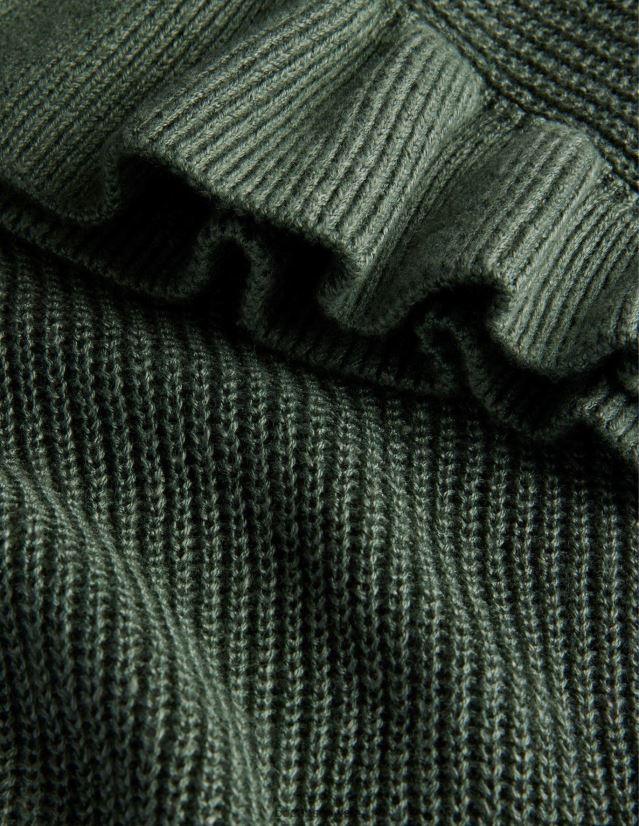 Boden Frauen Gerippte Leinenweste mit Rüschen VH86PT1647 Kleidung Erle