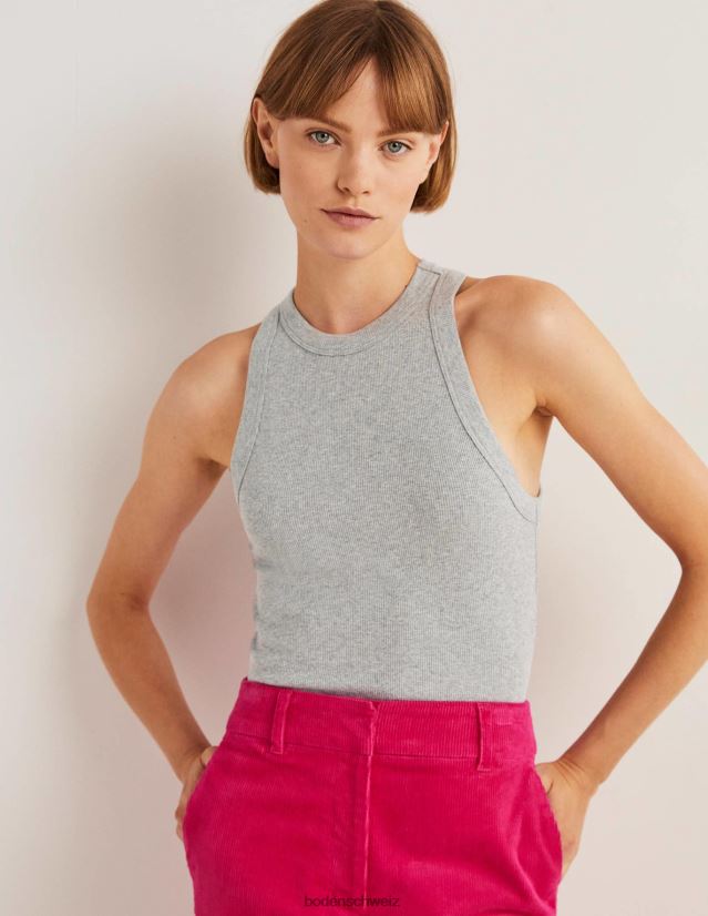Boden Frauen Gerippte Weste aus Baumwolle VH86PT1792 Kleidung grauer Mergel