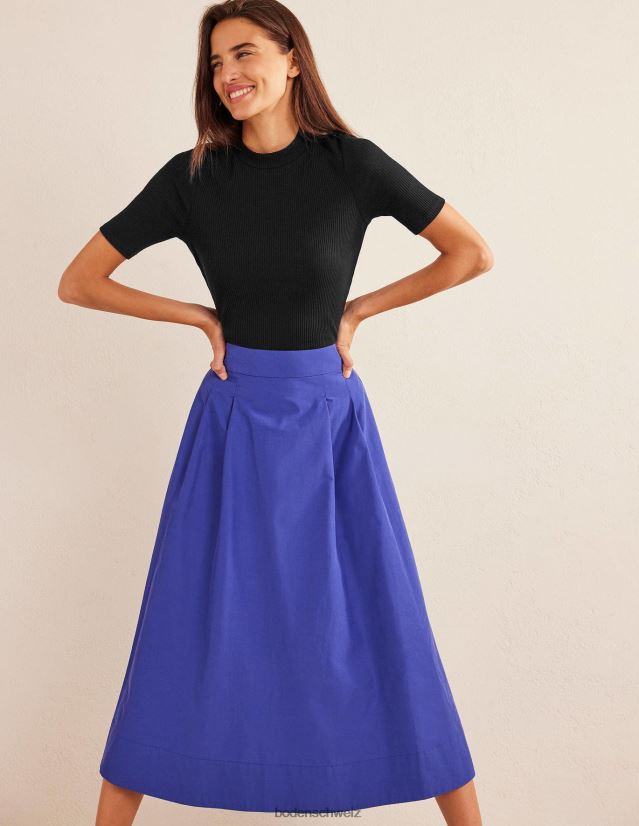 Boden Frauen Geripptes Oberteil mit hohem Halsausschnitt VH86PT1580 Kleidung Schwarz