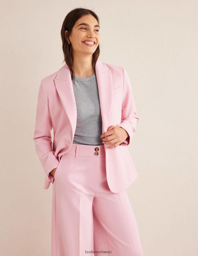 Boden Frauen Geripptes T-Shirt aus Baumwolle VH86PT1639 Kleidung grauer Mergel