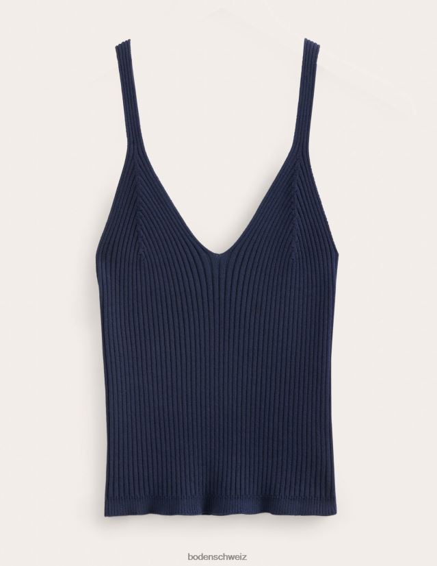Boden Frauen Geripptes Westentop VH86PT1921 Kleidung Marine