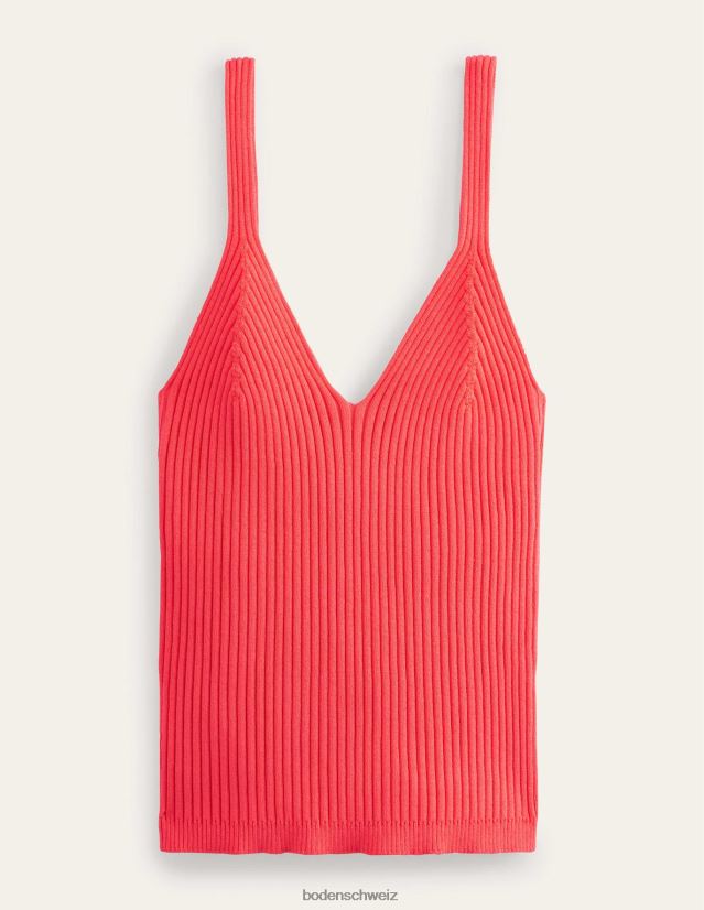 Boden Frauen Geripptes Westentop VH86PT1932 Kleidung Wassermelonenpunsch
