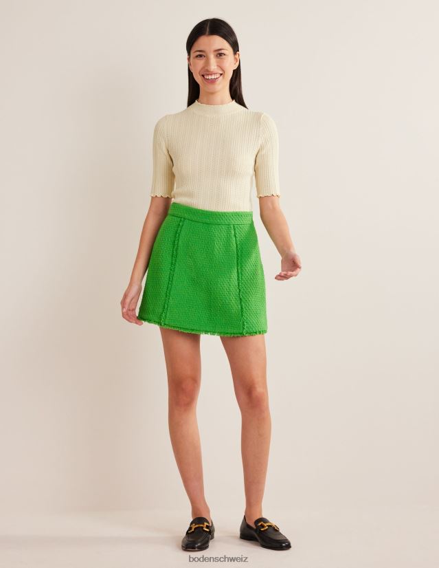 Boden Frauen Geripptes, hochgeschlossenes Pointelle-Top VH86PT1828 Kleidung warmes Elfenbein